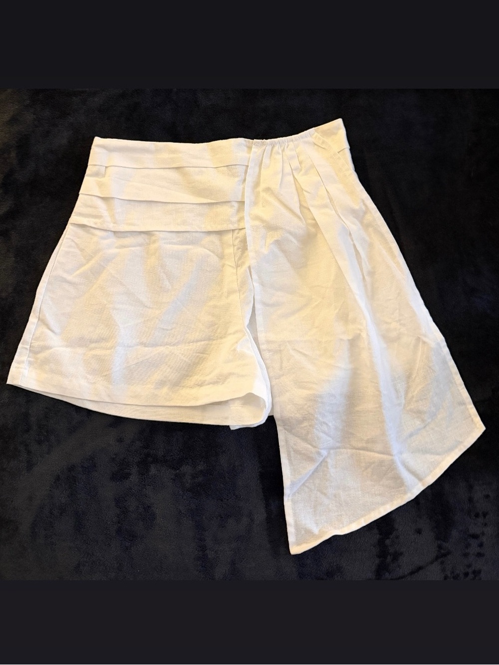 PrettyLittleThing White Asymmetric Skort with Layered Front